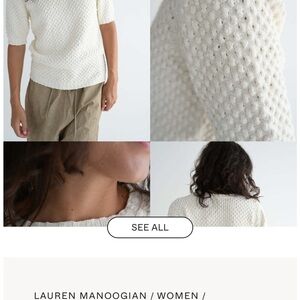 Lauren Manoogian Off-White Textured Sweater